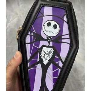 New! Jack Skellington Coffin Crossbody Shoulder Bag with Strap Vegan Leather